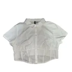 H&M 半袖 クロップドシャツ US 12