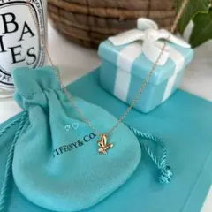 ティファニー オリーブリーフダイヤモンドネックレスペンダントK18