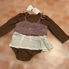 新品タグ付き　アプレクルール　80cm カバーオール　ロンパース