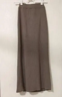 coca リブニット タイトスカート グレージュ