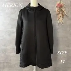 MERION メリオン　ライトサーモコート　ブラック　大きいサイズ　11 フード