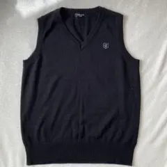 美品　コムサイズム　半袖　ニット　ベスト　黒　学校　発表会