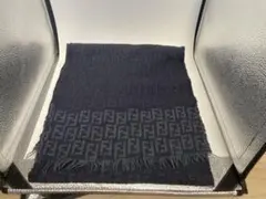 FENDI フェンディ　マフラー　ズッカ柄　ブラック　正規品　送料無料