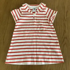 PETIT BATEAU ストライプワンピース 18m