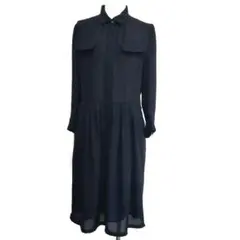 UNIQLO+J　シアー膝丈ワンピース/M