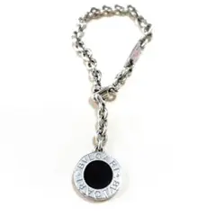 BVLGARI オニキス シルバー キーチェーン チャーム キーリング