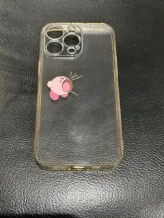 iPhone14 Pro Max クリア　スマホケース　カービィ　吸いこみ　透明