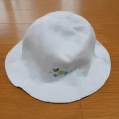 familiar ベビー帽子 ライトブルー 刺繍