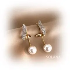 11.豪華パールピアス　結婚式　入学式　入園式　パーティ　二次会　卒業式　卒園式