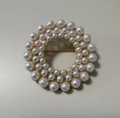 【新品】パール ブローチ サークル 入学式 結婚式 フォーマル
