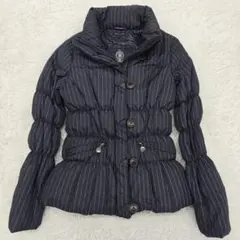 トミーヒルフィガー　ダウンジャケット　ジップアップ　ストライプ　L