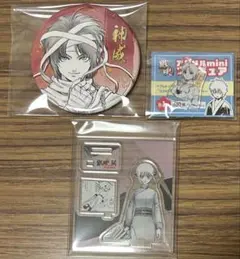 銀魂展　はたちのつどい　神威　神楽　コレクション缶バッジ　アクリルフィギュア
