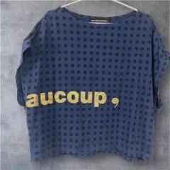 mercibeaucoup, ドット柄 半袖カットソー ネイビーのサムネイル