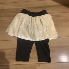 チュール　スカート　レギンス　80cm ハート　白