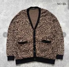 NO ID.（ノーアイディー）レオパードジャガードC-Dカーディガン