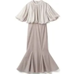 GRL グレイルバルーンスリーブマーメイドワンピース　k8894a