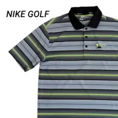 NIKE GOLF ポロシャツ ストライプ 吸汗速乾 メンズM スポーツ