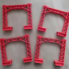 プラレール 橋脚 赤 4個セット