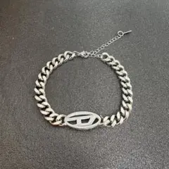 DIESEL Dロゴ チェーンブレスレット