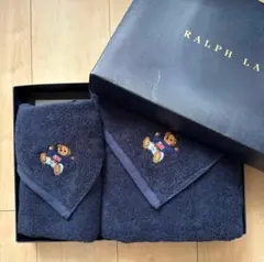 Ralph Lauren ラルフローレン　ペア　タオルセット ネイビー