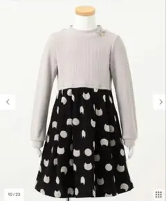 any FAM KIDS ネコちゃんドット柄ワンピース 120cm