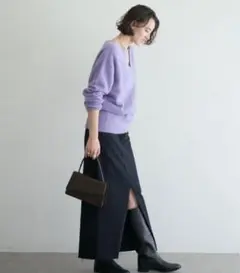 キーネック ニット