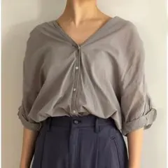 【TODAYFUL】シアーブラウス グレーのサムネイル
