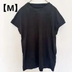 無印良品　MUJI 黒 Tシャツ 【M】　トップス　半袖　シンプル　カジュアル