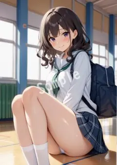 アニメファンアート JK グラビア A4 ポスター イラスト ★00274000