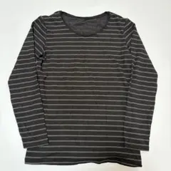 HEATTECH EXTRA WARM ストライプトップス L