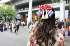 卒業式　袴　リボンヘアアクセサリー　赤　レッドのサムネイル