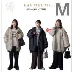 しまむら　omi 裾ドロスト　モンスターコート ブラック　Mサイズ