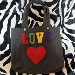 LOVEロゴ キャンバストートバッグ ブラック