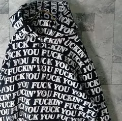 RIPNDIP 総柄 FUCKYOUプリント モノトーン ゆるだぼ