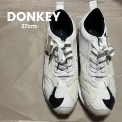 【新品未使用品✨】DONKEY ホワイトキャンバススニーカー27cmのサムネイル