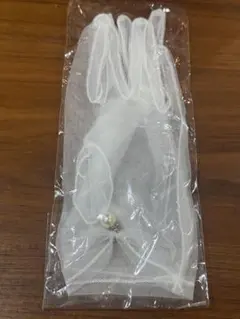未使用 ウェディンググローブ 透明 メッシュ