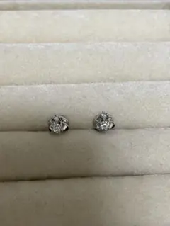 4℃ プラチナ ダイヤモンド ピアス