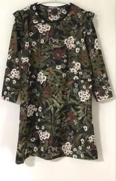 ZARA ボタニカル柄　ワンピース