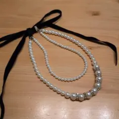 INGNI ホワイトパール二重ネックレス