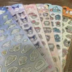 ぷくっとシール　サンリオ　シナモン　クロミ　マイメロ　キティー　ハンギョドン　６