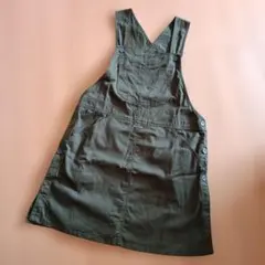 【新品未使用】 サロペットエプロン オリーブグリーン M