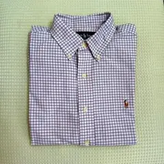 Ralph Lauren チェック柄 ボタンダウン長袖シャツ