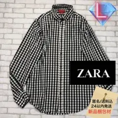 ■ZARA ボタンダウン ギンガムチェック キレイめシャツ