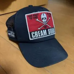 CREAM SODA キャップ スカル メッシュ ブラック