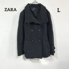 ZARA ダークグレー ピーコート ザラ