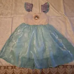 アリエル　水色のビーズ刺繍ドレス　120~140cm