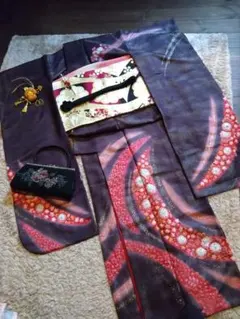 振袖セット❗️作家物　落款入り❗️絞り　辻が花　越後十日町桐屋　カッコいい❗️