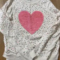 H&M ハート刺繍ドットセーター US 6/7