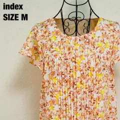 index インデックス フラワープリント 半袖ワンピース M 花柄
