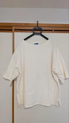 【訳あり】BEAMS カットソー L アイボリー系 オーバーサイズのサムネイル